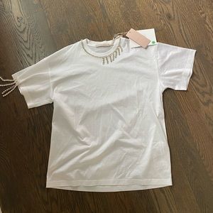 Christopher Kane Cupchain Crystal T-Shirt
